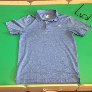 Puma Dryfit Polo. Light Blue. Small